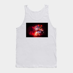 Spectacular fireworks over Santorini Tank Top